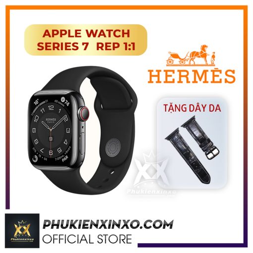 Đồng hồ Apple Watch Series 7 Rep 1 1 - Phiên bản Hermes (Tặng dây da), đồng hồ apple watch rep 1 1